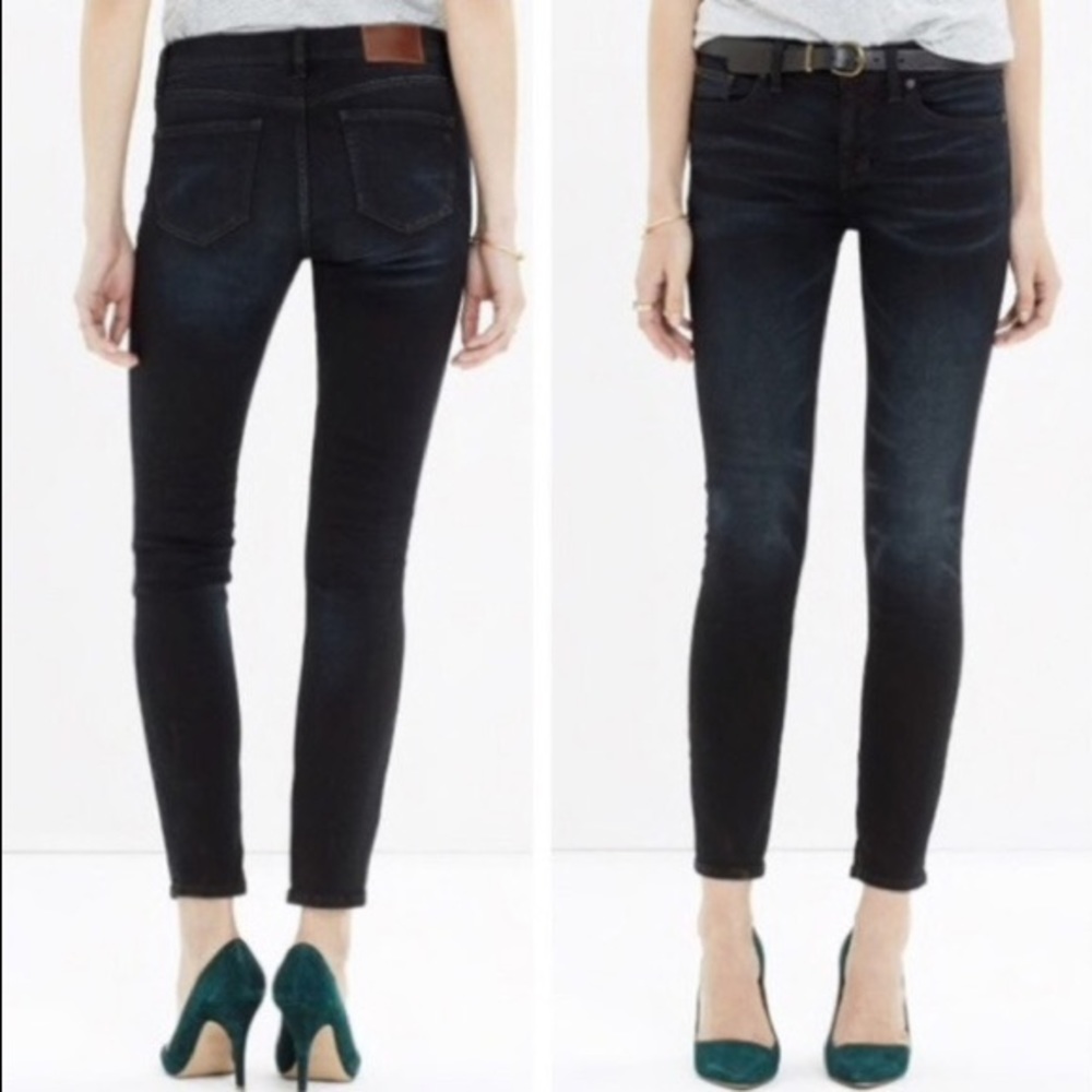 MADEWELL Dark Blue Denim Skinny Skinny Crop Jeans